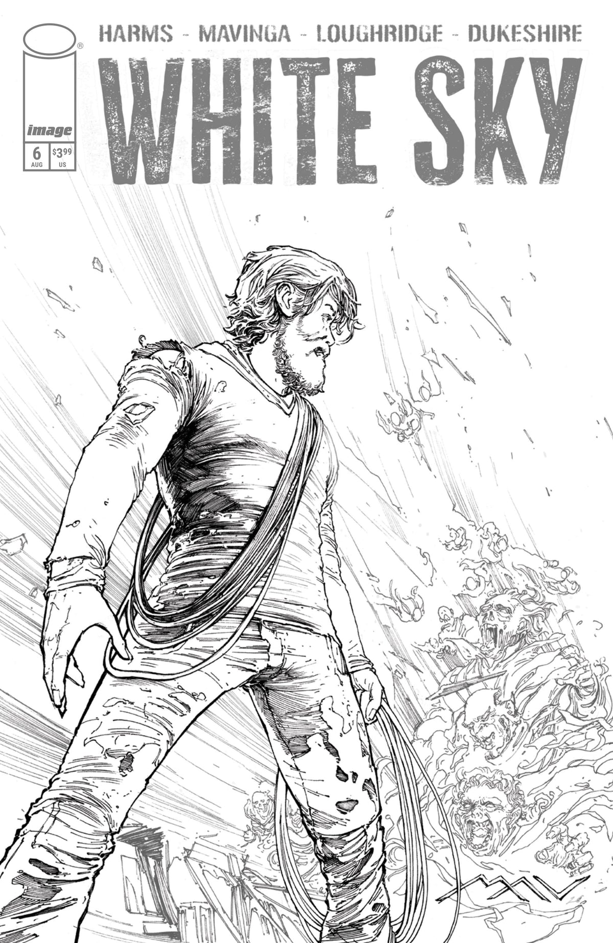 WHITE SKY #6 - CVR C JP MAVINGA B&W VAR (MR)