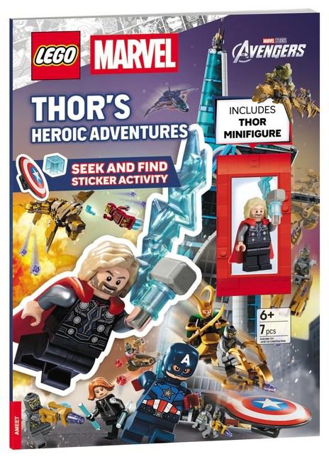 LEGO MARVEL THORS HEROIC ADVENTURES SEEK AND FIND STICKER ACTIVITY BOOK TP #NN - Cover A