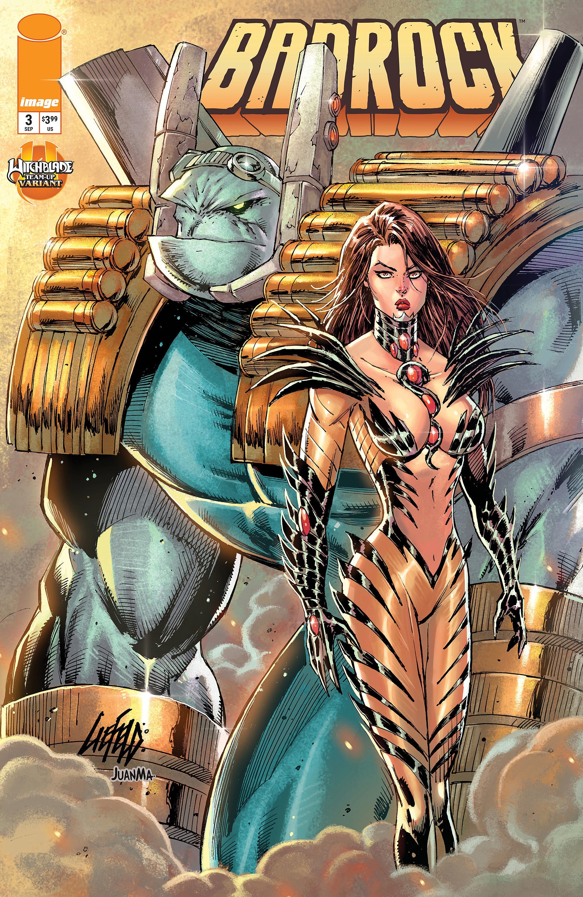 BADROCK #3 - CVR E ROB LIEFELD WITCHBLADE TEAM UP VAR