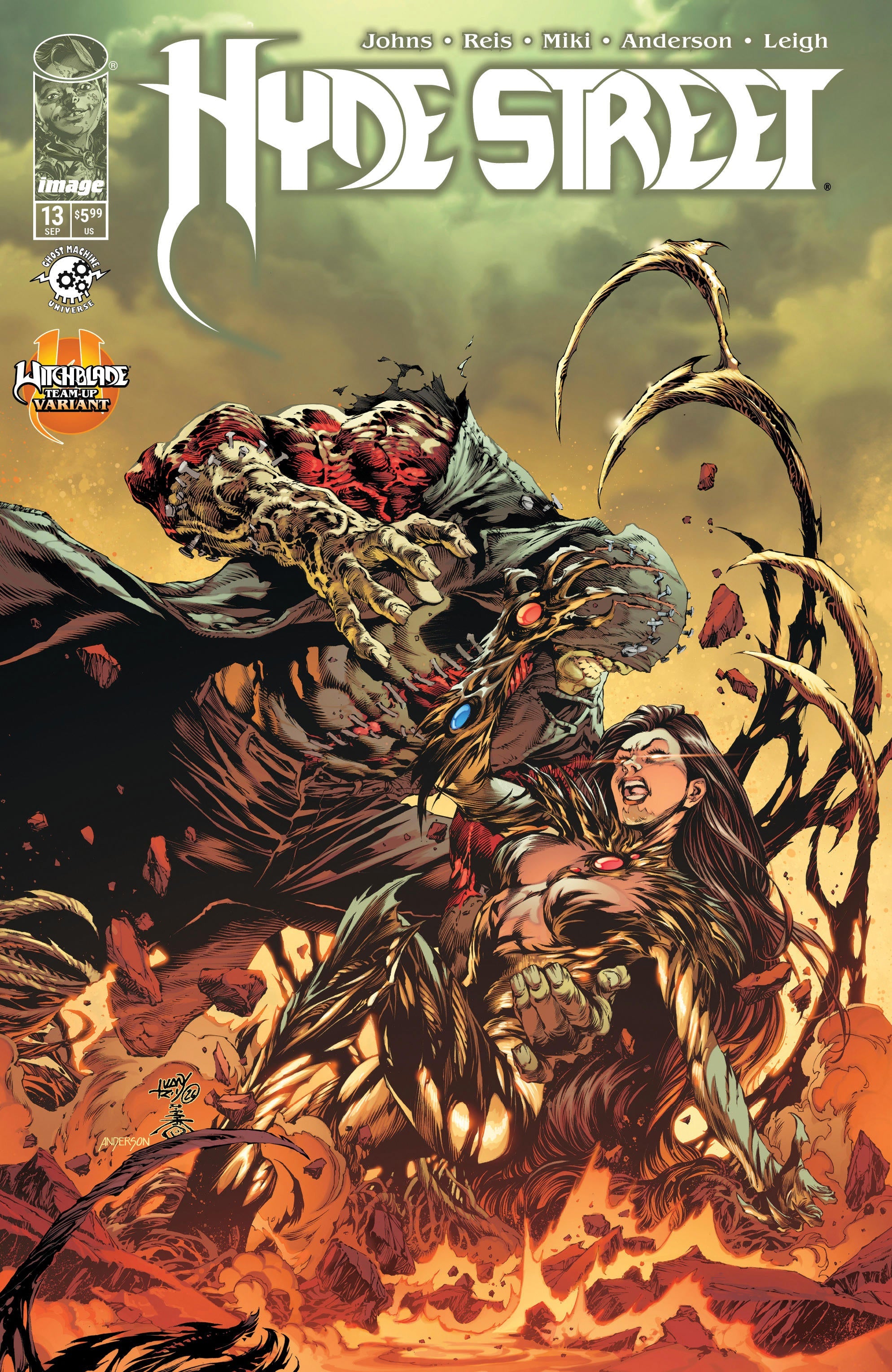 HYDE STREET #13 - CVR C IVAN REIS & DANNY MIKI WITCHBLADE TEAM UP VAR