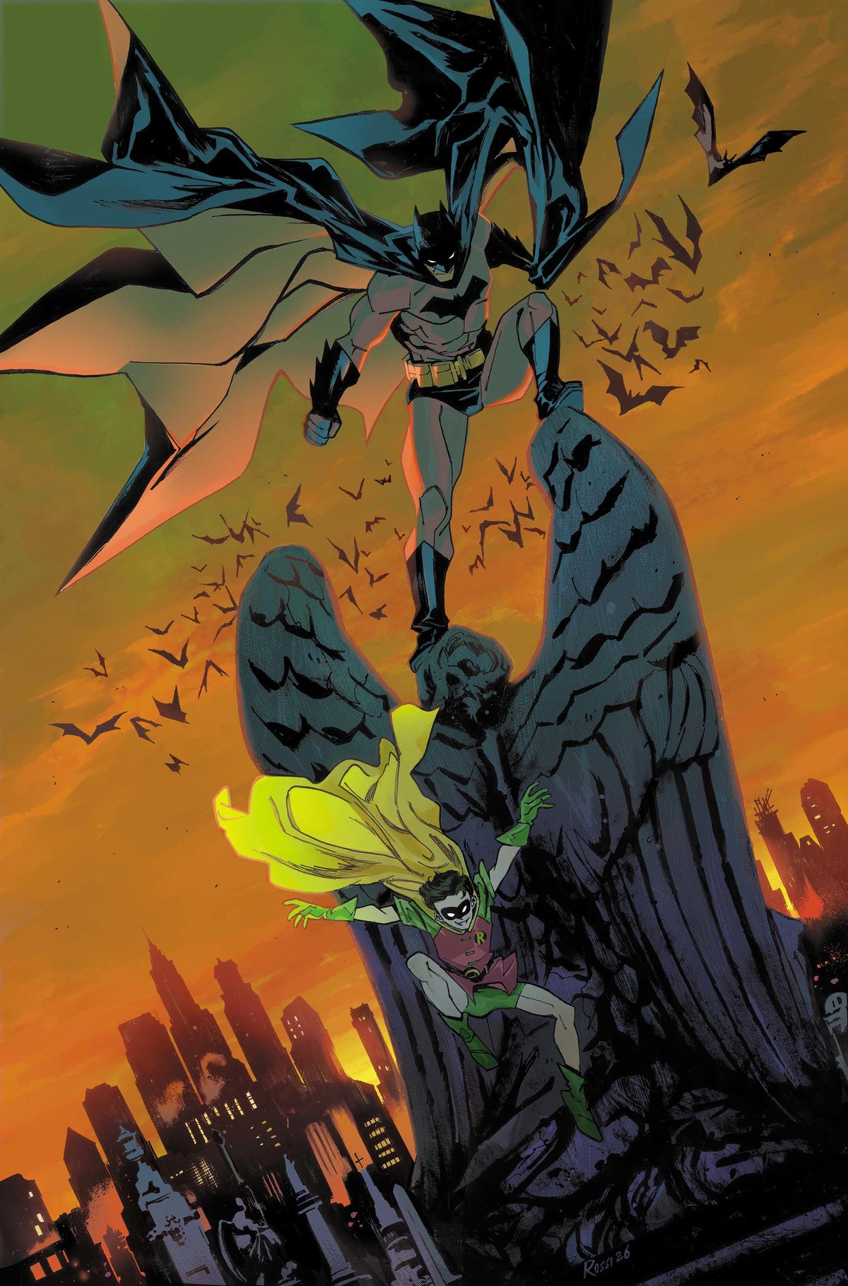 BATMAN & ROBIN YEAR ONE DYNAMIC DUOS #4 - CVR D ROSSI GIFFORD CARD STOCK VAR