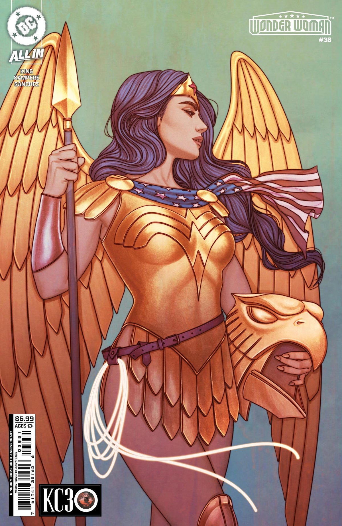 WONDER WOMAN #38 - CVR E JENNY FRISON KINGDOM COME 30TH ANNIVERSARY CARD STOCK VAR