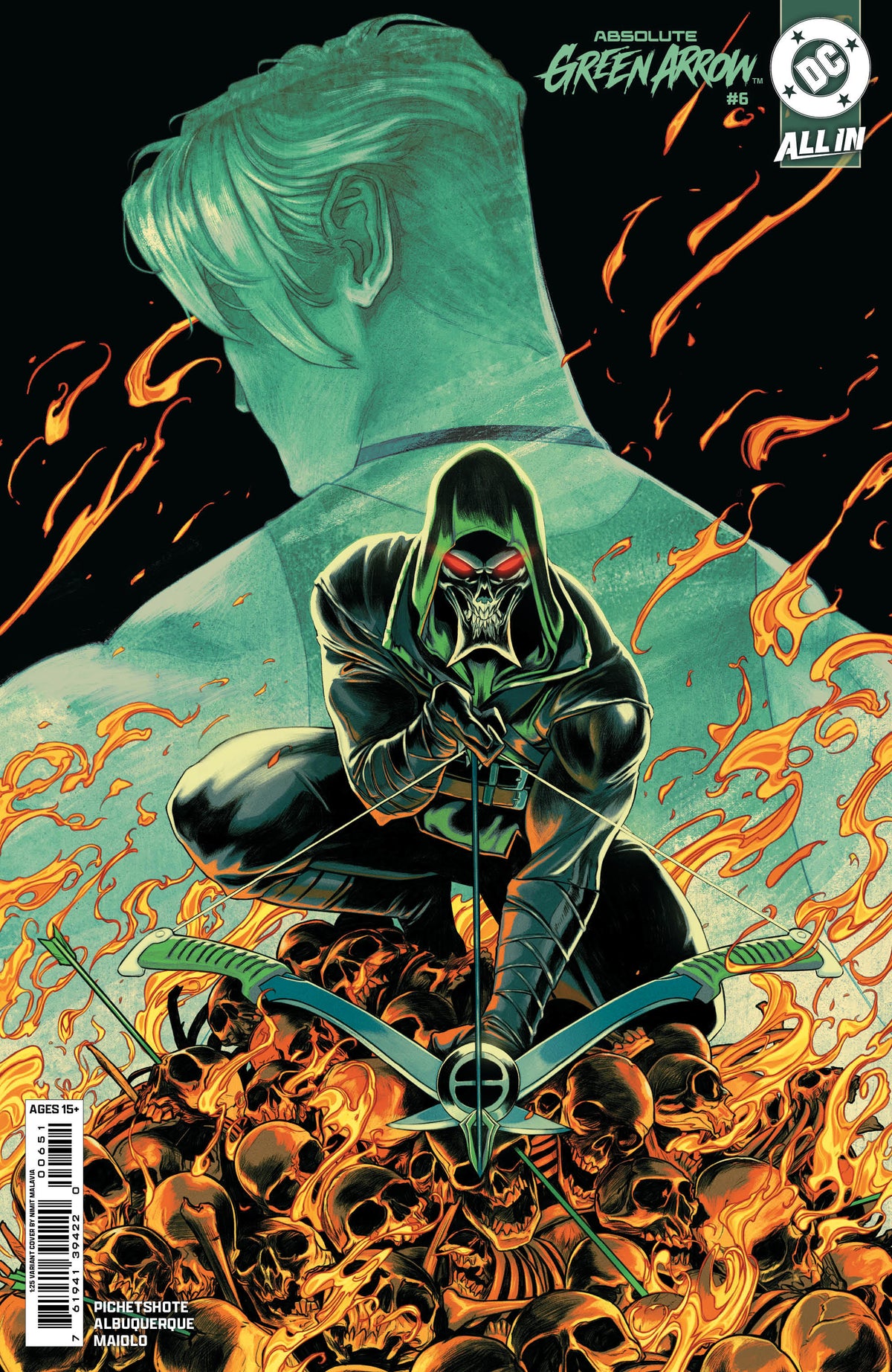 ABSOLUTE GREEN ARROW #6 - CVR E INC 1:25 NIMIT MALAVIA CARD STOCK VAR