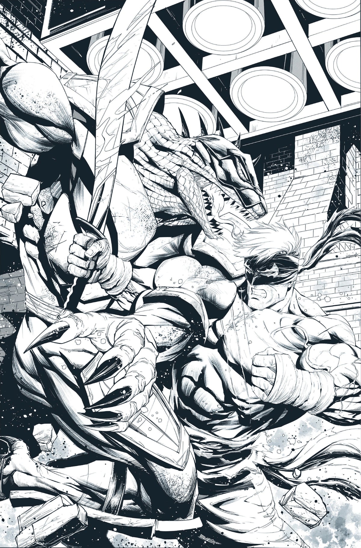 FINAL BOSS #10 - CVR E INC 1:25 TYLER KIRKHAM B&W VIRGIN VAR (MR)
