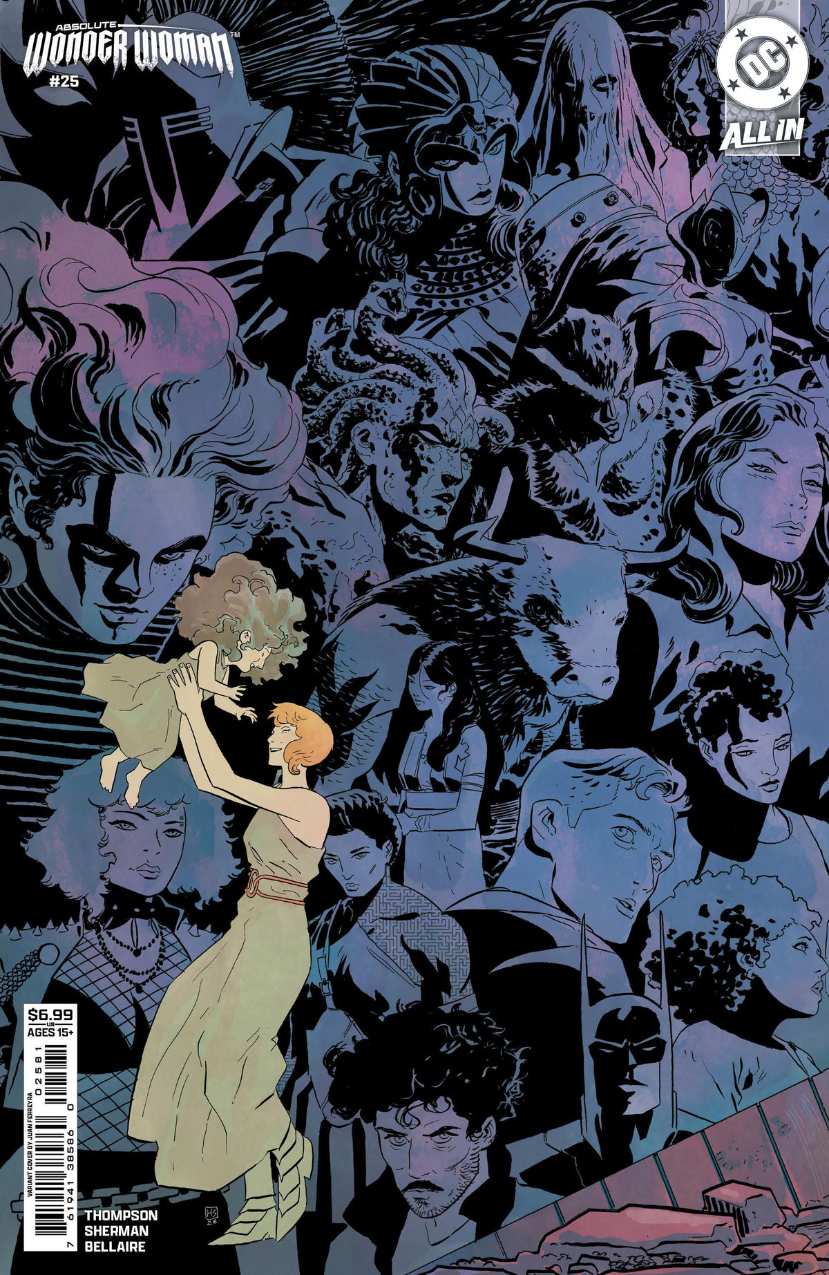 ABSOLUTE WONDER WOMAN #25 - CVR H HAYDEN SHERMAN LEFT CONNECTING CARD STOCK VAR