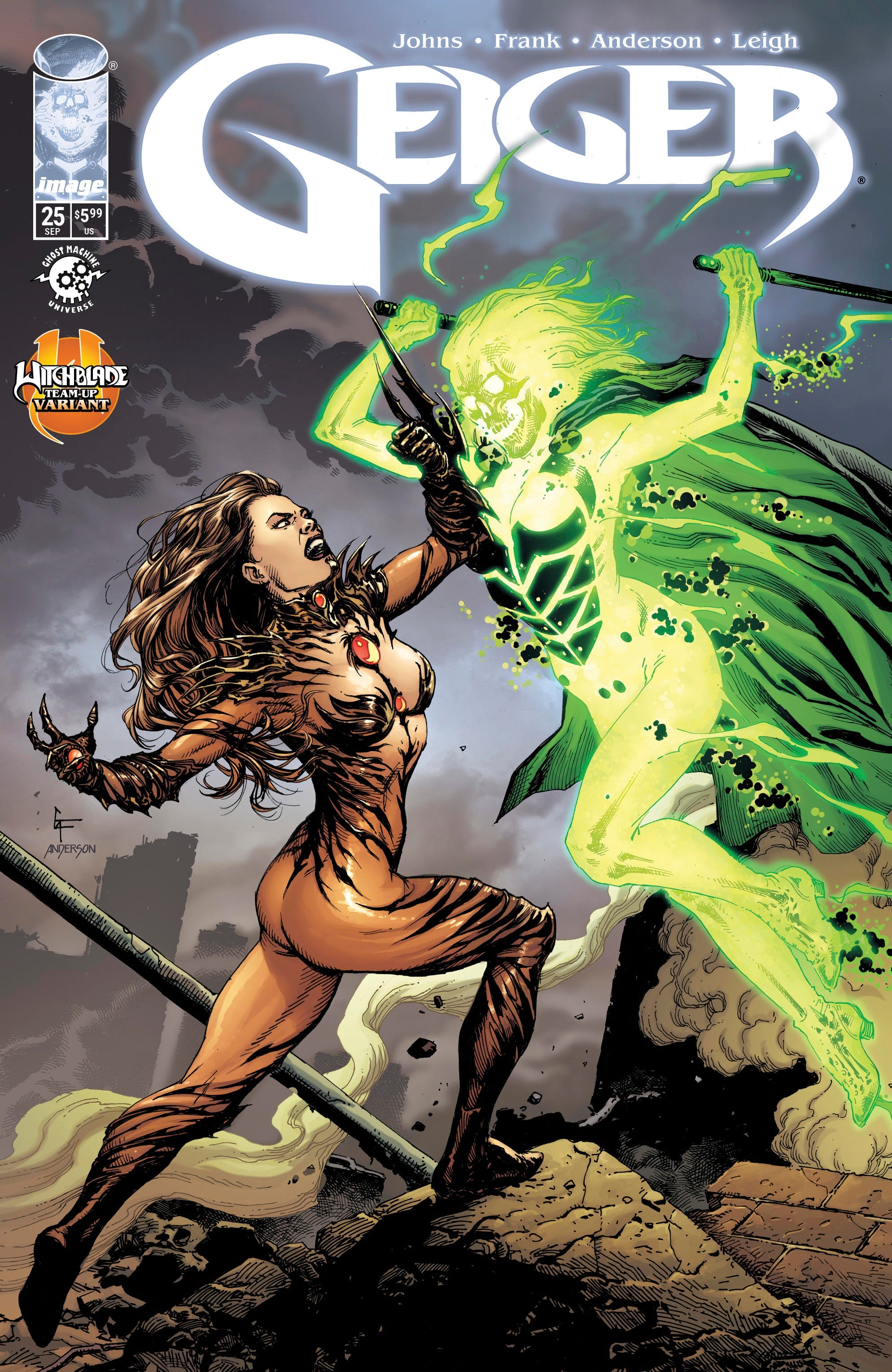 GEIGER #25 - CVR F GARY FRANK & BRAD ANDERSON WITCHBLADE TEAM UP VAR