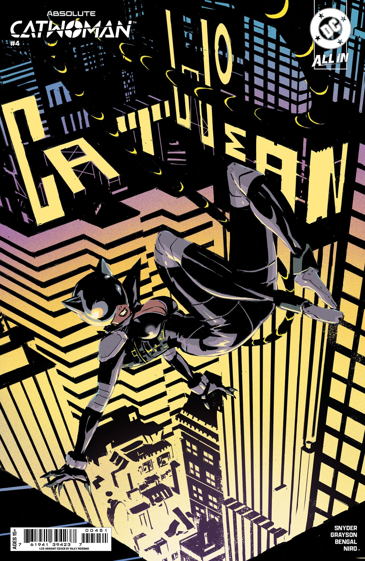 ABSOLUTE CATWOMAN #4 - CVR E INC 1:25 RILEY ROSSMO CARD STOCK VAR
