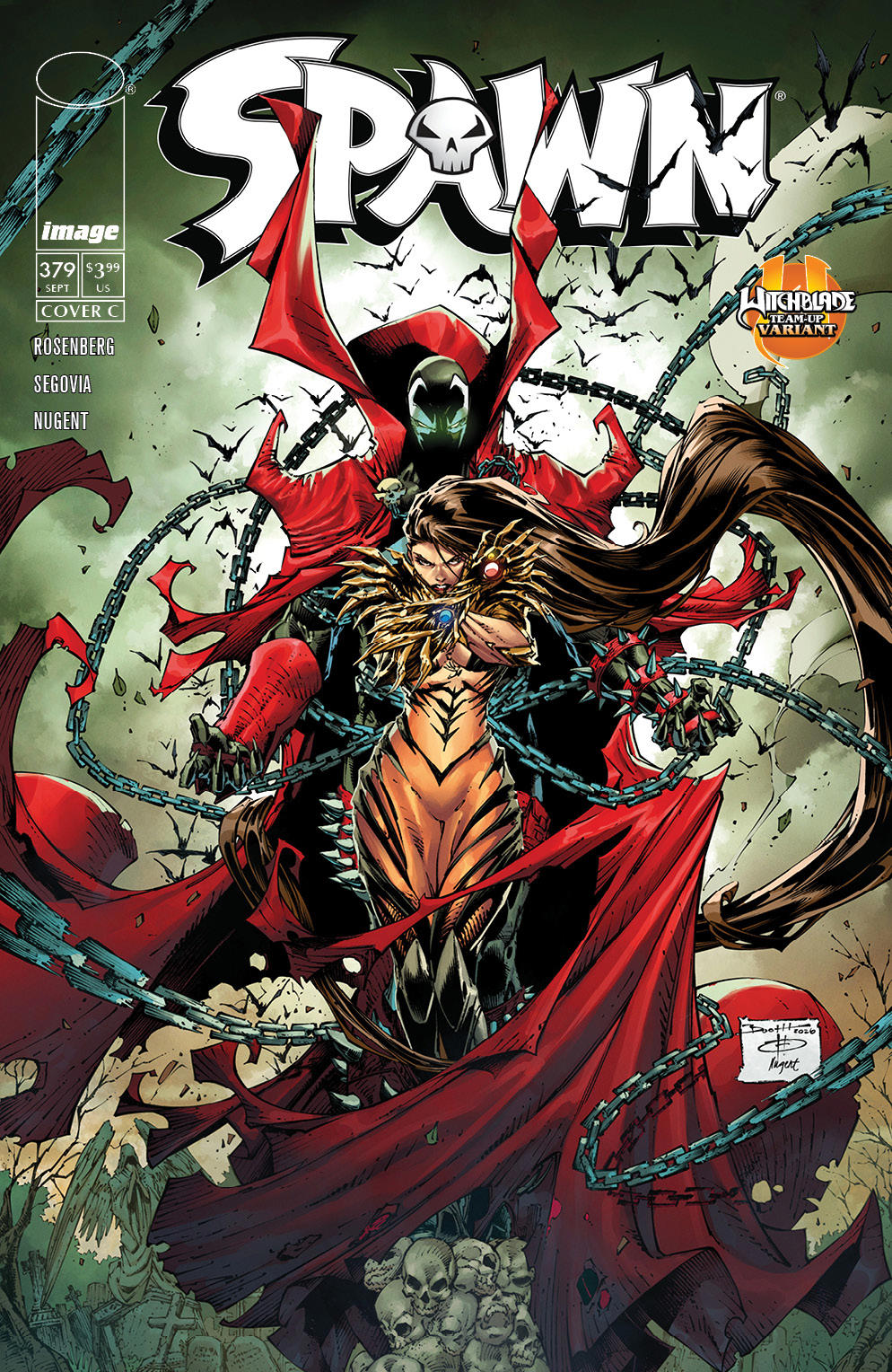 SPAWN #379 - CVR C BRETT BOOTH WITCHBLADE TEAM UP VAR
