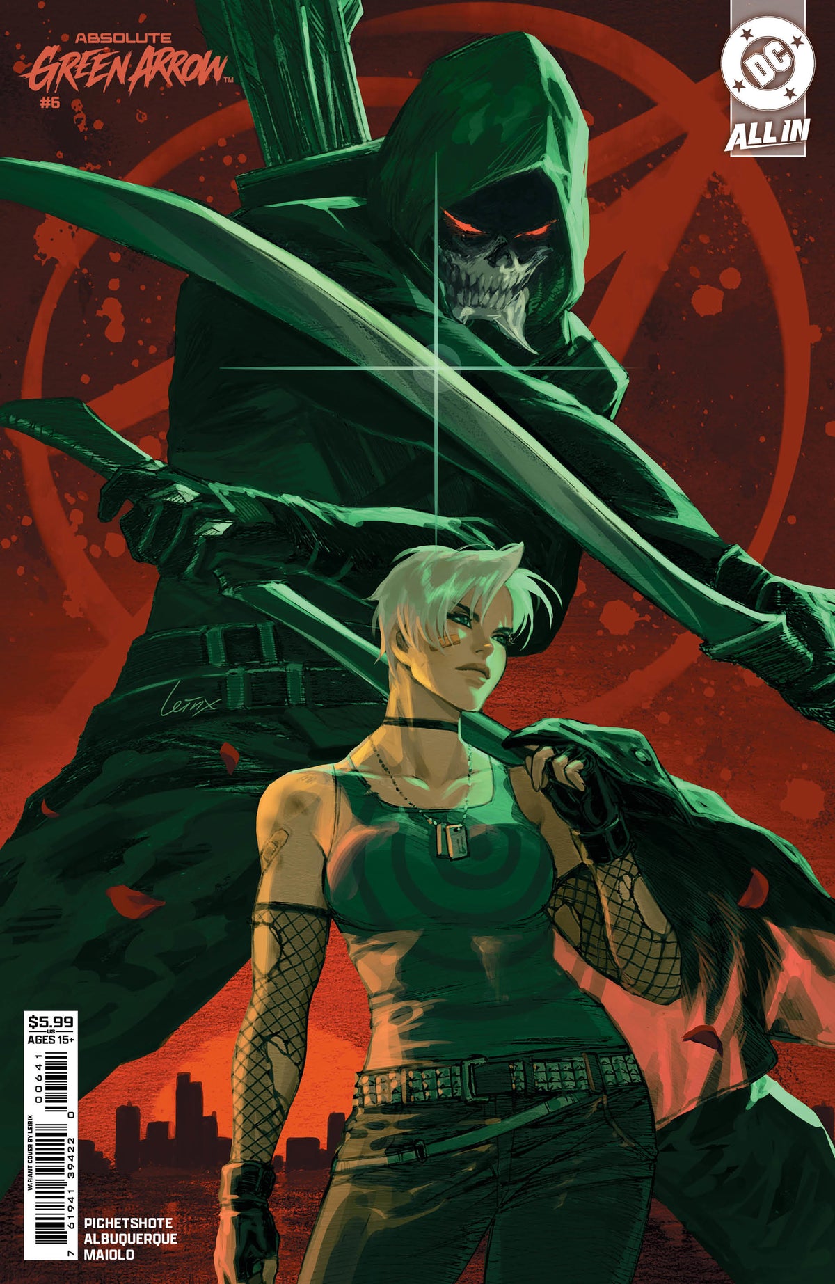 ABSOLUTE GREEN ARROW #6 - CVR D LESLEY LEIRIX LI CARD STOCK VAR