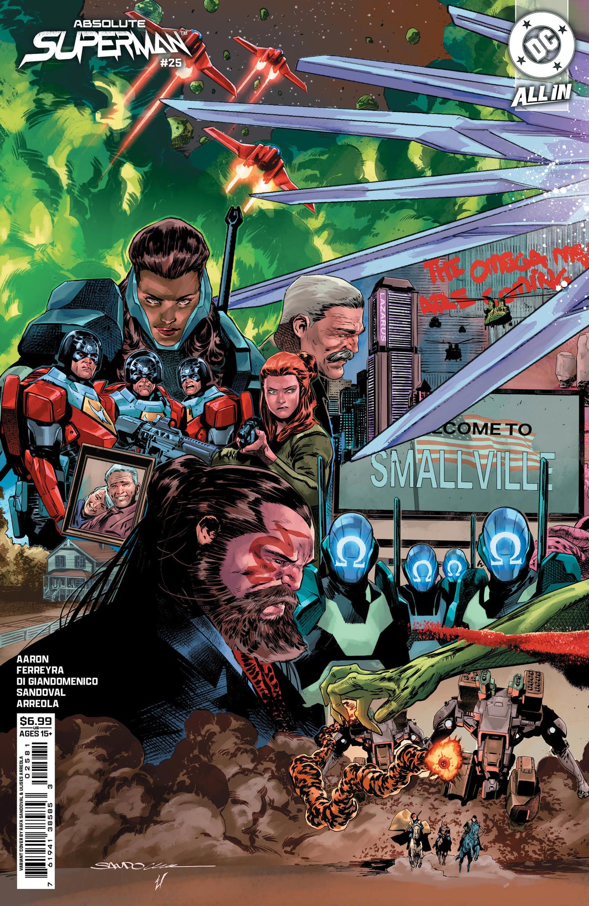 ABSOLUTE SUPERMAN #25 - CVR H RAFA SANDOVAL LEFT CONNECTING CARD STOCK VAR