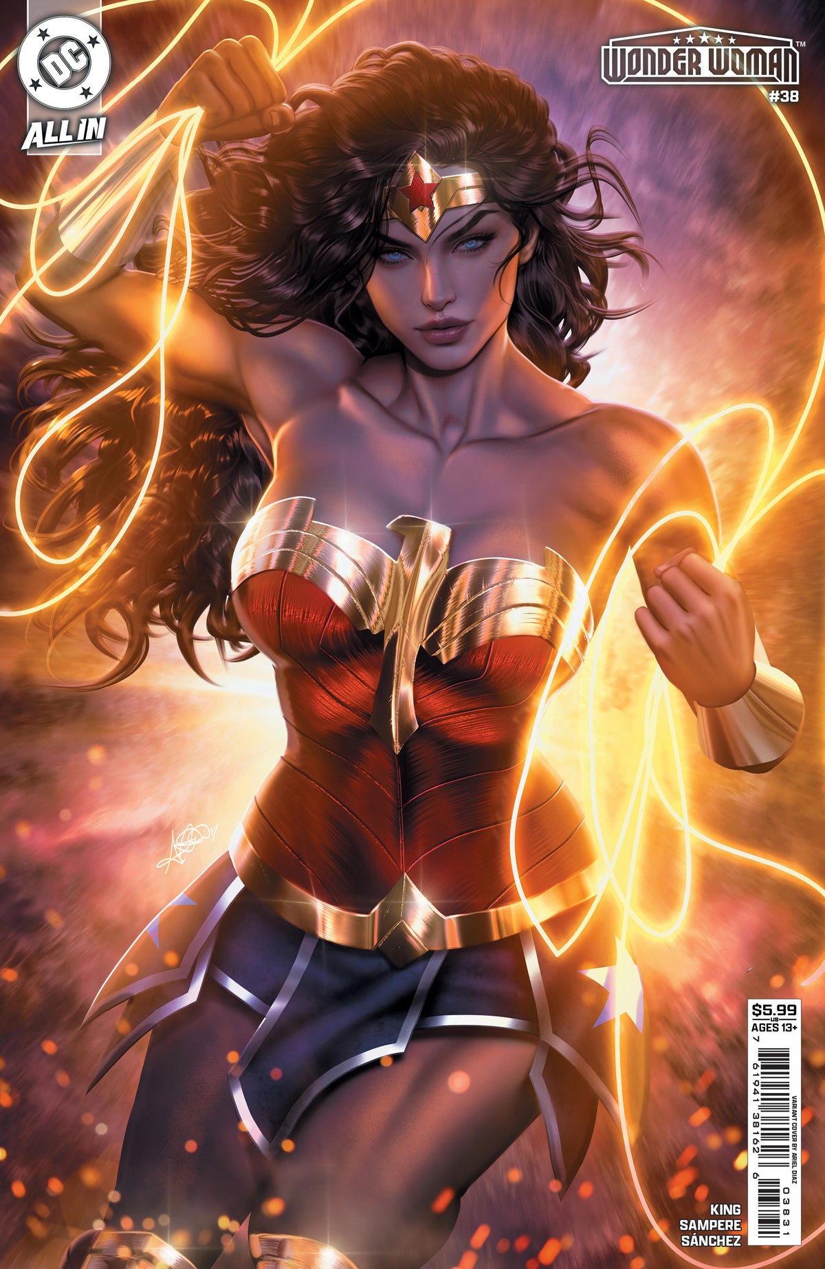 WONDER WOMAN #38 - CVR C ARIEL DIAZ CARD STOCK VAR
