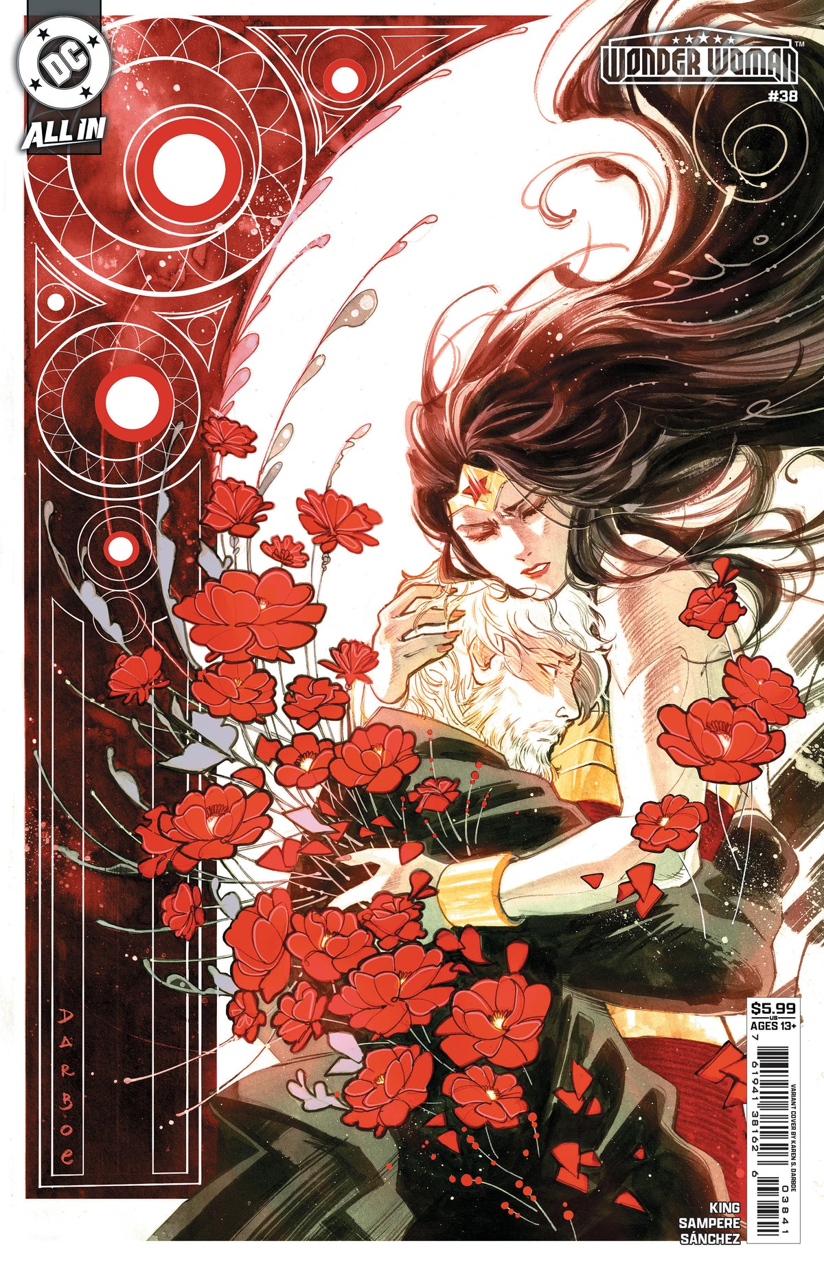 WONDER WOMAN #38 - CVR D KAREN S DARBOE CARD STOCK VAR