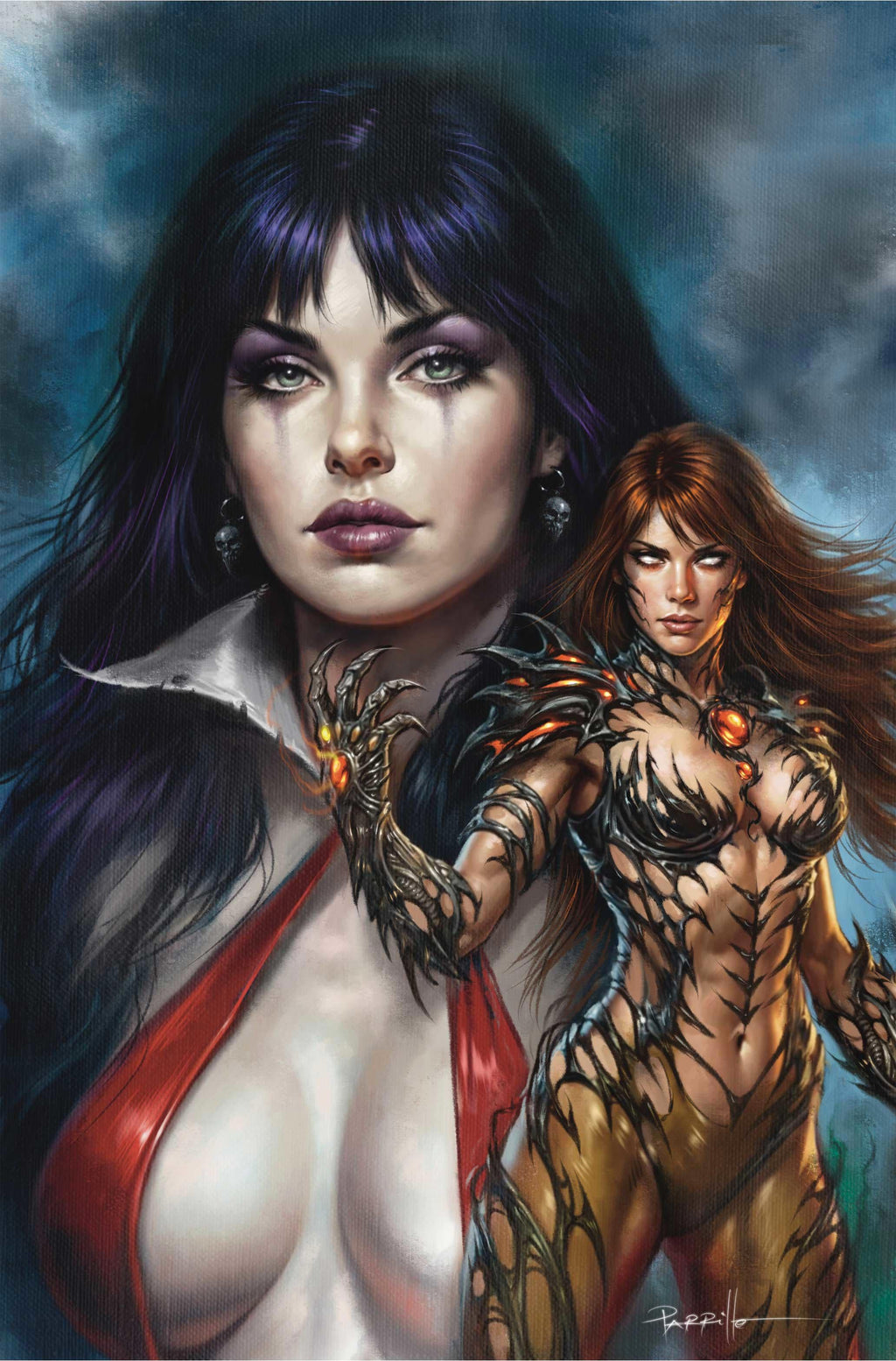 VAMPIRELLA X WITCHBLADE SPECIAL #1 - CVR G LUCIO PARRILLO METAL PREMIUM VAR
